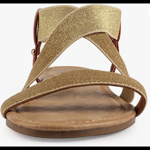 Gold & Tan Gladiator Sandals NWT!!! So Comfy! :) - Picture 3 of 12